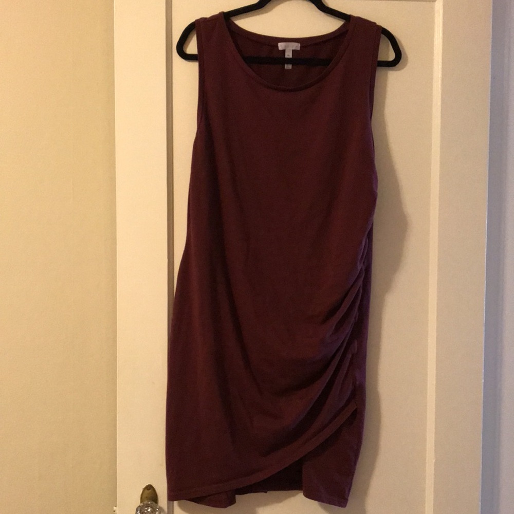 Leith berry colored midi dress